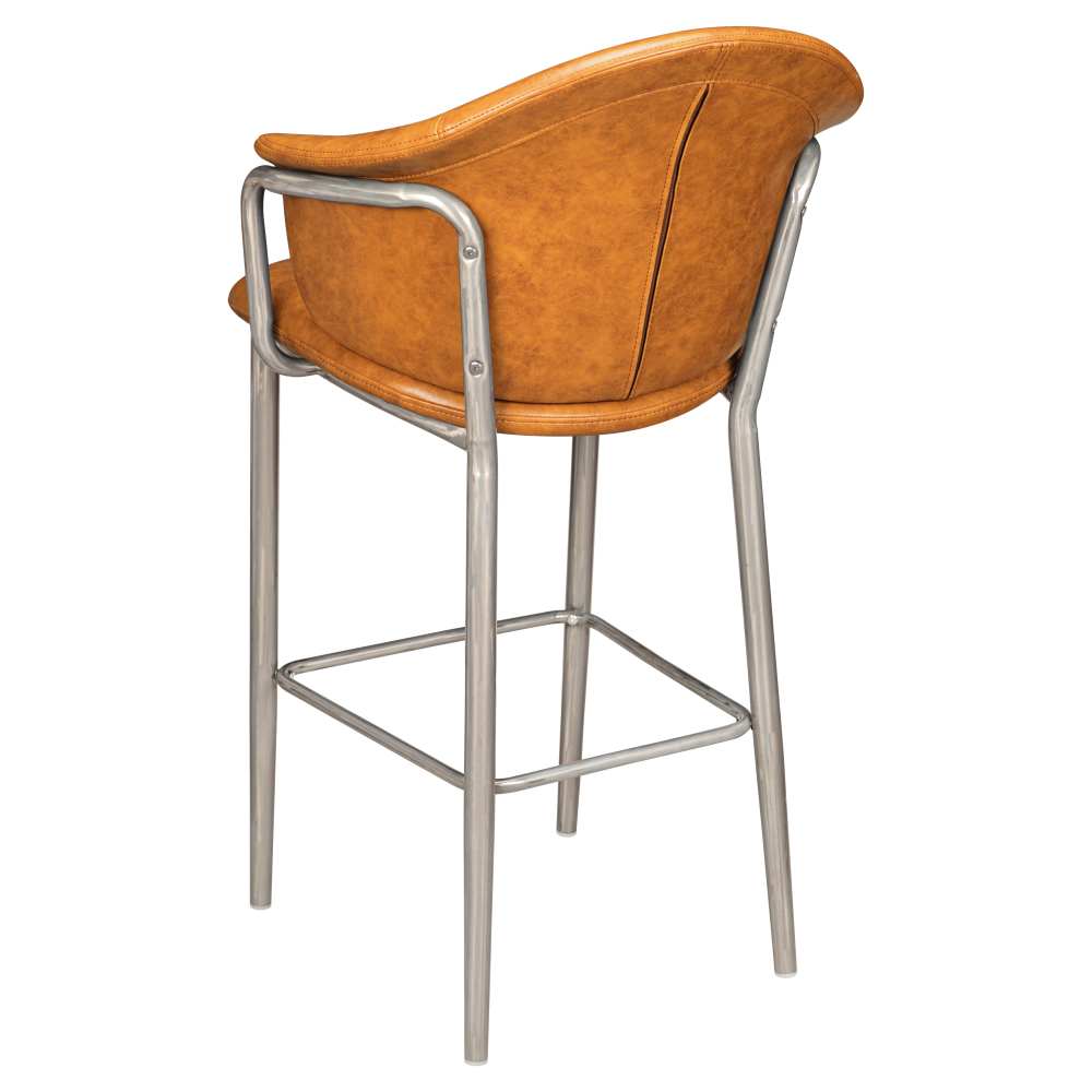 Bar stool selection, Kova metal with arms in clear Coat