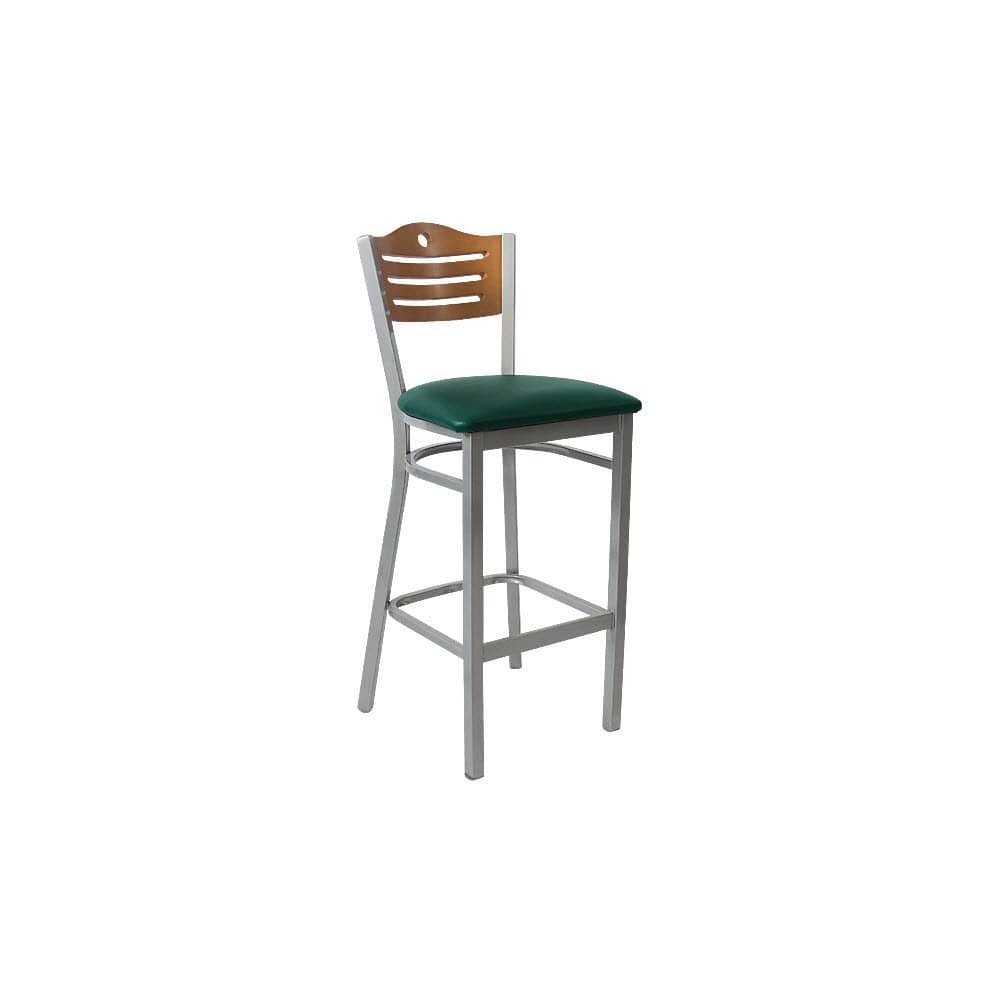 Bar stool selection, Silver Interchangeable back metal with Slats and Circle