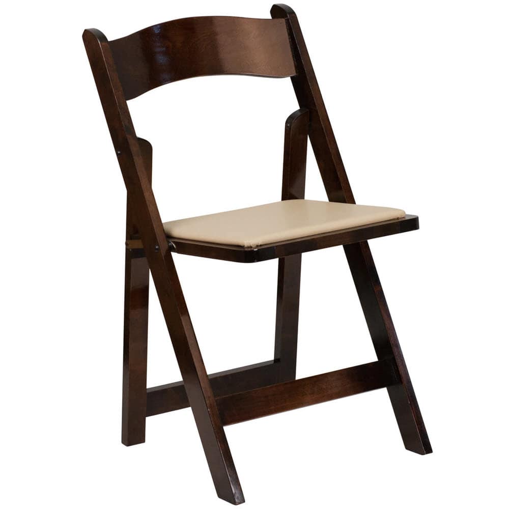 Dining chair selection, Wood folding with padded seat
